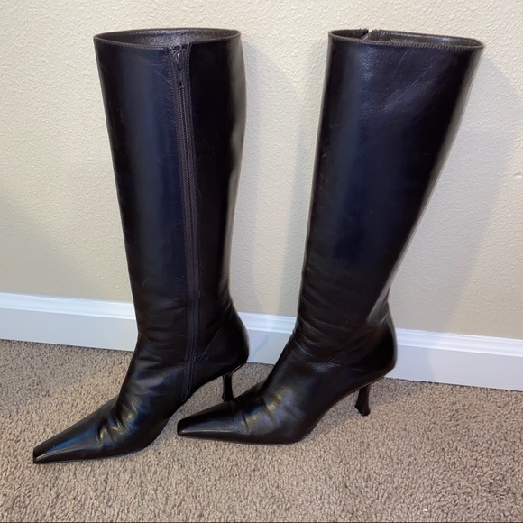 Stuart Weitzman Knee-High Leather Boots Size 7.5 - Picture 2 of 8
